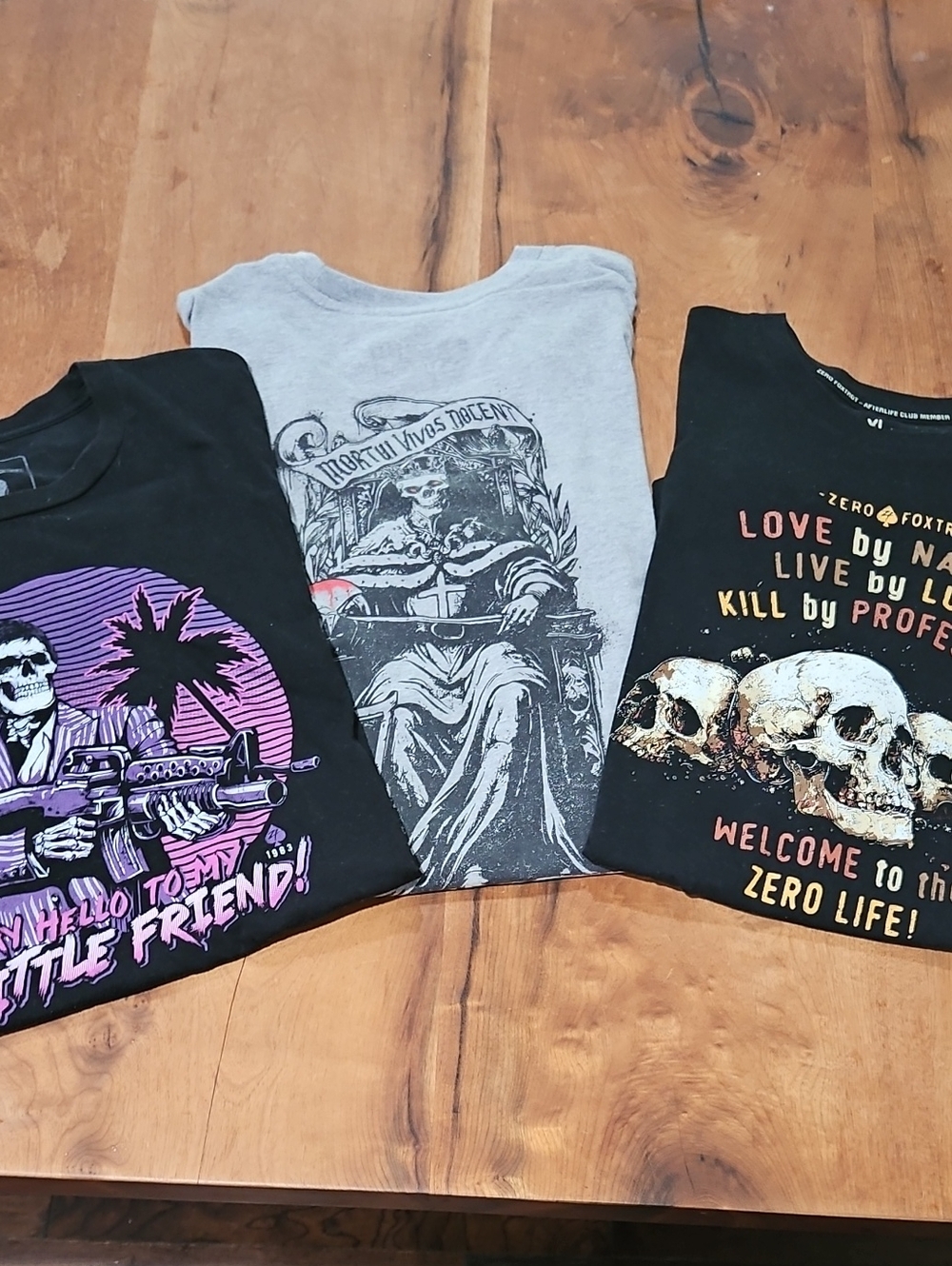 Zero "Foxtrot"  Graphic T-shirt Lot  Black & Gray, Patriotic Size Xl